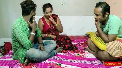 Indian Bengali Wife Threesome Sex! With Clear Audio - hclips.com - India